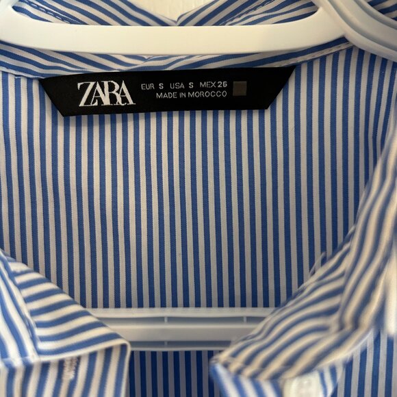 ZARA Striped Button-Down Bodysuit Shirt — Size S (EUR S / USA S / MEX 26) - Picture 6 of 6